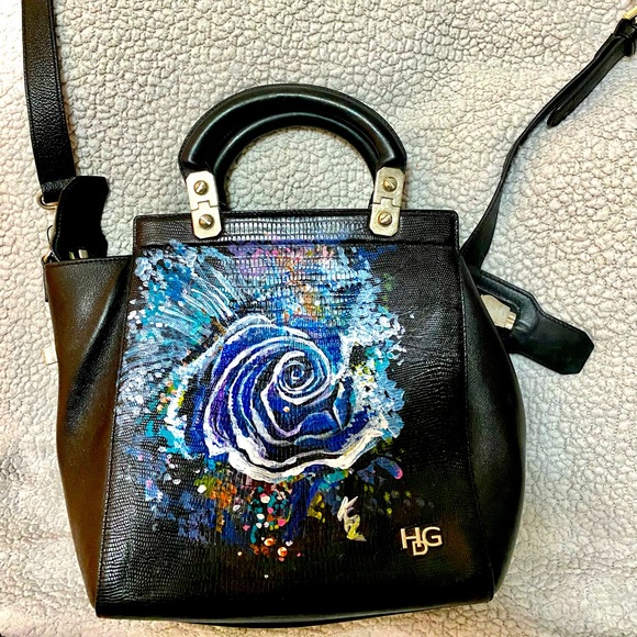 Custom painted Authentic Givenchy croci satchel - Picture 1 of 16